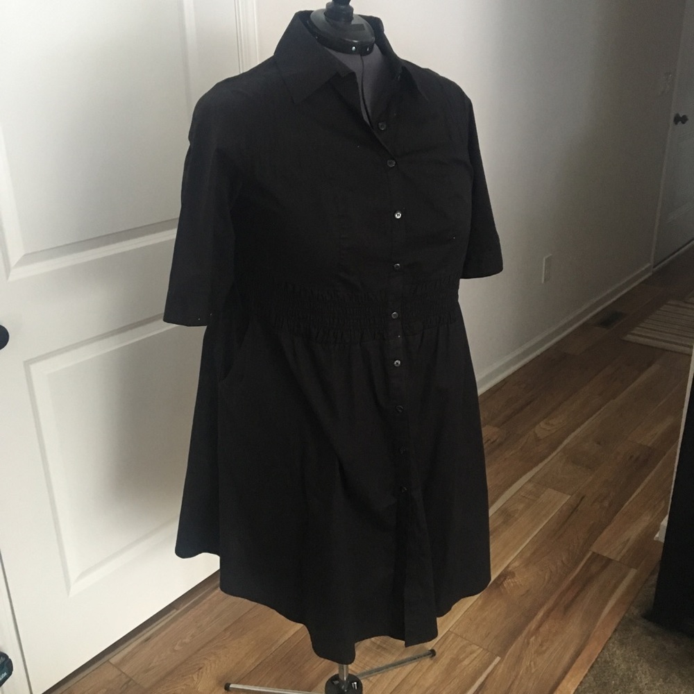 Lane Bryant Shirt Dress - Black Size 20